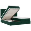 VidaXL Cadre de lit ottoman avec matelas vert foncé 180x200cm velours