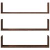 vidaXL &Eacute;tag&egrave;res murales 3pcs ch&ecirc;ne marron 80x18x18cm bois d'ing&eacute;nierie