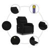 vidaXL Fauteuil de massage inclinable noir velours