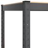 vidaXL &Eacute;tag&egrave;re de rangement 4 niveaux Anthracite Acier bois ing&eacute;nierie