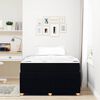 vidaXL Cadre de lit avec matelas Noir 120 x 200 cm tissu