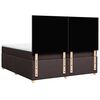 vidaXL Sommier &agrave; lattes de lit avec matelas Marron fonc&eacute; 200x200 cm