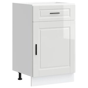 vidaXL Armoire de cuisine Porto blanc brillant bois ing&eacute;nierie