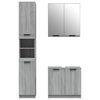 vidaXL Ensemble d'armoires de salle de bain 3 pcs sonoma gris