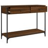vidaXL Table console ch&ecirc;ne marron 100x34,5x75 cm bois d'ing&eacute;nierie