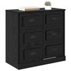 vidaXL Buffet Ch&ecirc;ne noir 70 x 35,5 x 67,5 cm Bois d'ing&eacute;nierie