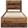 vidaXL Cadre de lit avec tiroir Bois ancien 75 x 190 cm Pin massif