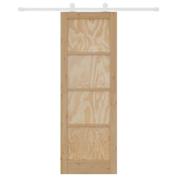 vidaXL Porte coulissante Marron 73,5 x 211 cm Pin massif