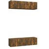 vidaXL Meubles TV muraux 4 pcs Ch&ecirc;ne fum&eacute; 60x30x30cm Bois d'ing&eacute;nierie
