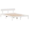 vidaXL Lit biblioth&egrave;que sans matelas blanc 120x200 cm bois pin massif
