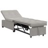 vidaXL Canap&eacute;-lit escamotable Gris clair 194 x 67 x 82 cm Microfibre