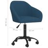 vidaXL Chaises pivotantes &agrave; manger lot de 2 bleu velours