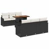 vidaXL Ensemble de canap&eacute; de jardin 7 pc Noir et Cr&egrave;me polyrotin