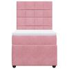 vidaXL Sommier &agrave; lattes de lit avec matelas Rose 100x200 cm Velours