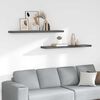 vidaXL &Eacute;tag&egrave;res murales flottantes 2 pcs gris brillant 120x23,5x3,8 cm