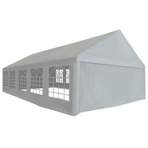 vidaXL Tissu de tente sans cadre Gris 10 x 5 m PE
