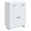 vidaXL Buffet Blanc 66 x 34,5 x 90 cm Bois d'ing&eacute;nierie