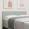 vidaXL T&ecirc;te de lit LED avec t&ecirc;te de lit Gris clair 160 cm Polyester