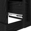 vidaXL Cabinet de chevet 2 pcs Ch&ecirc;ne noir 39 x 39 x 47.5 cm