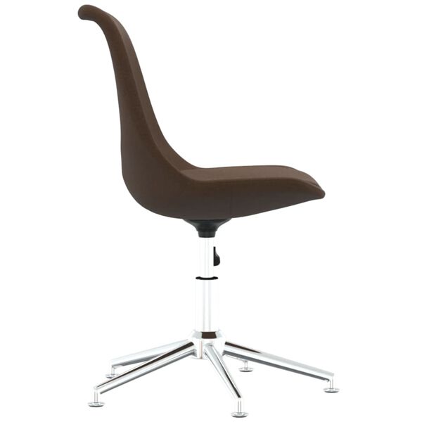vidaXL Chaise pivotante de bureau Marron Tissu
