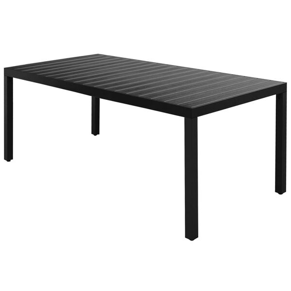 vidaXL Ensemble &agrave; manger de jardin 7 pcs PVC r&eacute;sine tress&eacute;e noir