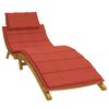 vidaXL Coussin de chaise longue rouge m&eacute;lang&eacute; 186x58x4 cm tissu