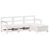 vidaXL Salon de jardin 4 pcs blanc bois de pin massif
