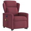 vidaXL Fauteuil inclinable de massage électrique Rouge bordeaux Tissu