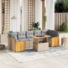 vidaXL Salon de jardin avec coussins 8 pcs beige r&eacute;sine tress&eacute;e