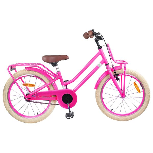 vidaXL V&eacute;lo pour Enfants 18 Pouces pour les 5-7 ans Rose fonc&eacute;