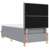 vidaXL Lit &agrave; ressorts avec matelas Gris clair 100 x 200 cm tissu