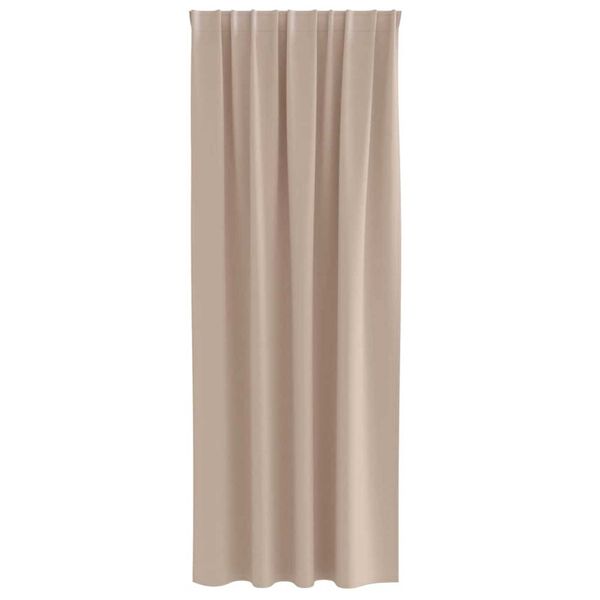 vidaXL Rideaux occultants avec anneaux 2 pcs Taupe 260 x 140 cm