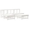 vidaXL Salon de jardin 5 pcs blanc bois massif de pin