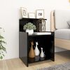 vidaXL Tables de chevet 2 pcs Noir 40x35x60 cm Agglom&eacute;r&eacute;