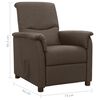 vidaXL Fauteuil inclinable Marron Tissu