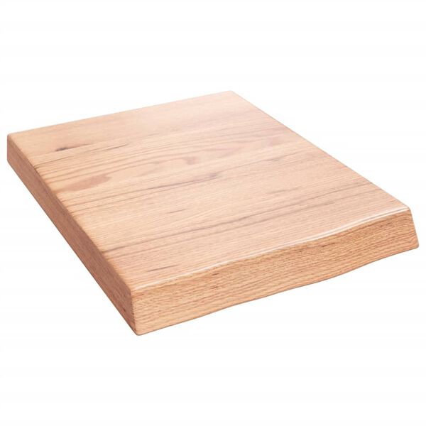vidaXL Comptoir de salle de bain marron 40x50x(2-6) cm bois trait&eacute;