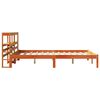 vidaXL Cadre de lit et t&ecirc;te de lit sans matelas cire marron 120x200 cm