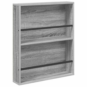 vidaXL &Eacute;tag&egrave;re &agrave; magazines avec &eacute;tag&egrave;re Gris Sonoma 60 x 12 x 70 cm