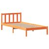 vidaXL Cadre de lit sans matelas cire marron 75x190 cm bois pin massif