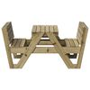 vidaXL Table de pique-nique pour enfants bois de pin impr&eacute;gn&eacute;