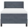 vidaXL Lit &agrave; ressorts avec matelas Gris fonc&eacute; 200 x 100 cm Velours