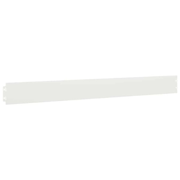 vidaXL Bordures de pelouse 10 pcs blanc 10x103 cm acier laminé à froid