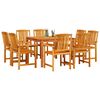vidaXL Ensemble de salle &agrave; manger pour jardin 9 pcs Marron