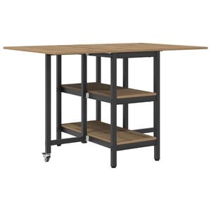 vidaXL Table &agrave; d&icirc;ner 122 x 80 x 76,5 cm Bois d'ing&eacute;nierie