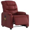 vidaXL Fauteuil de massage inclinable &eacute;lectrique rouge bordeaux