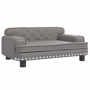 vidaXL Lit pour chien gris 70x45x30 cm similicuir