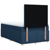 vidaXL Sommier &agrave; lattes de lit avec matelas bleu 120x190 cm tissu