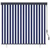 vidaXL Store enrouleur Bleu et Blanc 180 x 250 cm Tissu et Aluminium