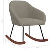 vidaXL Chaise &agrave; bascule Gris clair Tissu