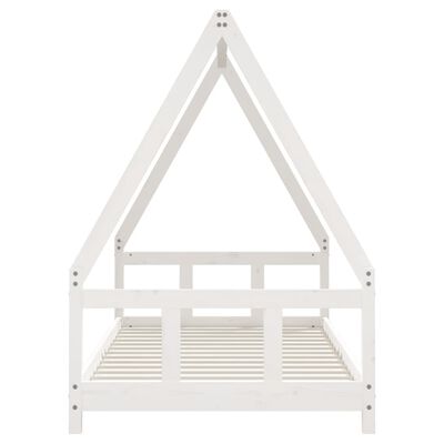 vidaXL Cadre de lit pour enfants blanc 90x190 cm bois de pin massif